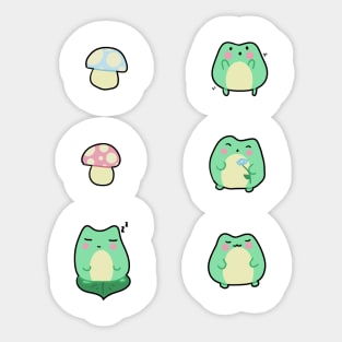 Kawaii Frogs Sticker